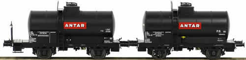 LS Models 30446 - 2pc Tank Car Set OCEM “ANTAR” of the SNCF